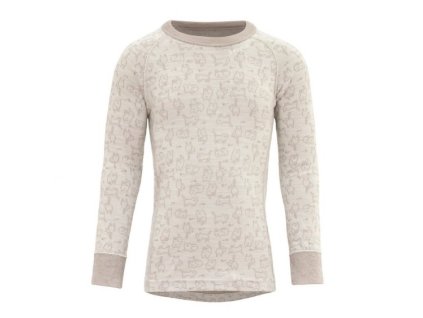 DEVOLD DUO ACTIVE DĚTSKÉ TRIKO S DLOUHÝM RUKÁVEM RAW WHITE