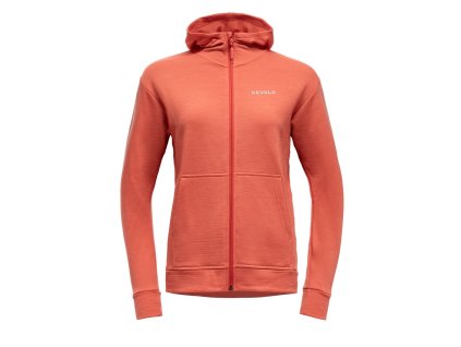 DÁMSKÁ MERINO MIKINA S KAPUCÍ DEVOLD Everyday Zip Hoodie coral