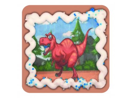 Medový perník s obrázkem červeného dinosaura, 50g