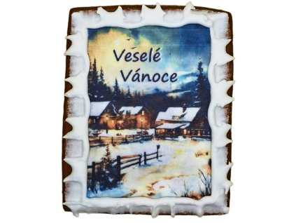 Veselé Vánoce noční obdelník