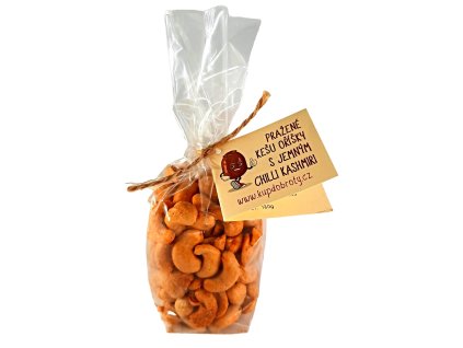 Pražené kešu oříšky s jemným chilli kashmiri, 130g
