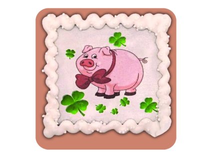 Medový perník s obrázkem prasátka pro štěstí, 50g