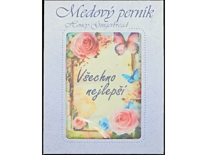 Medový perník s obrázkem všechno nejlepší, 70g