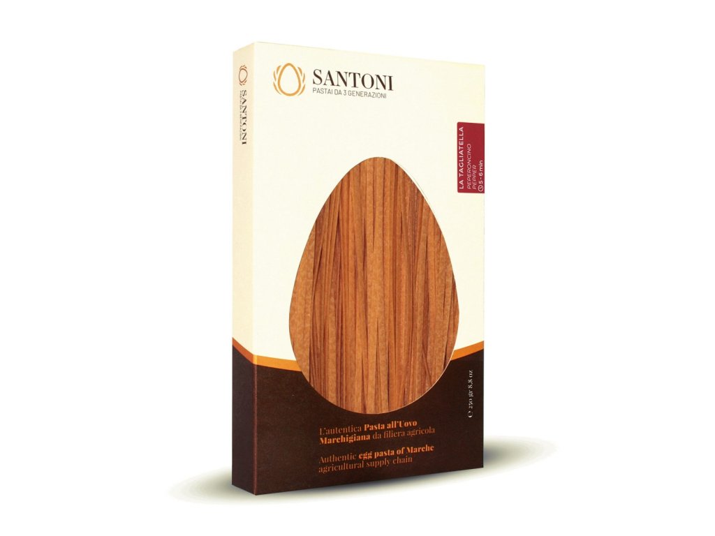 Vaječné těstoviny La Tagliatella s chilli papričkou, 250g, Pasta Santoni ( Itálie )