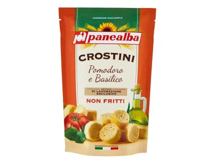 crostini panealba rajce bazalka pomodoro basilico
