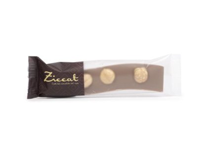 Tyčinka z mléčné čokolády s oříšky, 28g, Ziccat ( Itálie )