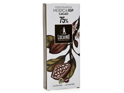 Hořká čokoláda se 75% kakaa, 80g, Luchino