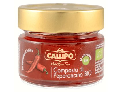 Čatní z červených papriček, Bio, 130g, Callipo ( Itálie )
