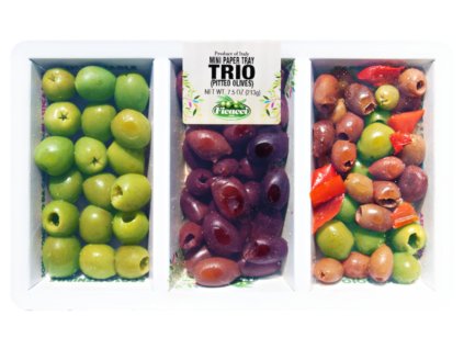 Mini trio vypeckovaných oliv, 210g, Romeo Ficacci ( Itálie )