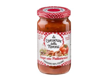 Rajčatová omáčka s olivami,ančovičkami a kapary, 190g, Gruppo Fini ( Itálie )
