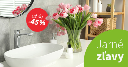 Jarné zľavy až do -45 % na Kupelnashop.sk