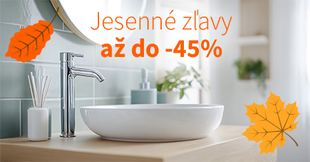 Jeseň so zľavami až do -45 % na Kupelnashop.sk