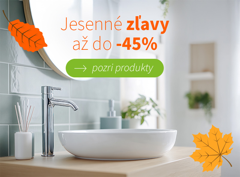 Jeseň so zľavami až do -45 % na Kupelnashop.sk