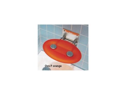 Ravak Ovo - orange - priesvitné oranžové sprchové sedadlo