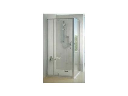 Ravak PPS - 100 bočná pevná stena, Satin, transparentné sklo