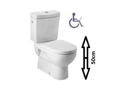 Jika Cubito stojace wc zvýšená wc misa odpad VARIO bez nádržky kupelnashop.sk