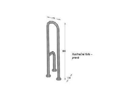 Viva MK - 009 stojace madlo k WC L/P biele MK-009