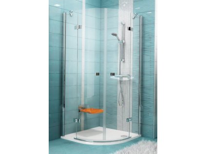 Ravak SmartLine - štvrťkruhový oblý sprchový kút 80 x 80 cm SMSKK4-80