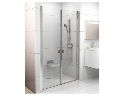 CHROME sprchové dvere, dvojdielne s transparentným sklom RAVAK 120 cm CSDL2 kupelnashop.sk