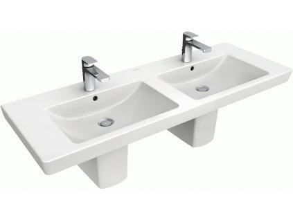 Villeroy & Boch Subway 2.0 - dvojumývadlo 130 cm + CeramicPlus