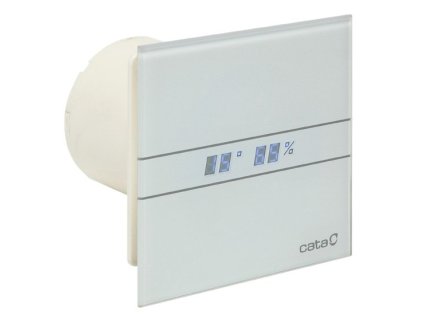 Cata E Glass 100 - biely ventilátor s časovačom a vlhkomerom + LED M9942305