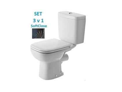 Duravit D Code stojate wc+nádržka+wc sedátko 3v1 kupelnashop.sk