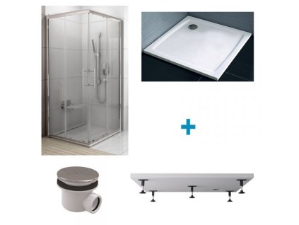 Ravak Harrs - sprchový kút 90 x 90 cm 4v1 rohový R550