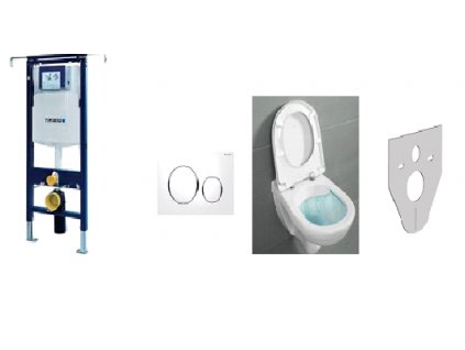 Geberit Duofix Special + Geberit Sigma 01 tlačidlo + Villeroy O.Novo + sedadlo + izolácia