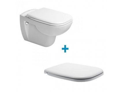 Duravit D-Code závesná WC misa 54,5x35,5 cm Rimless 45700900A1 kupelnashop.sk