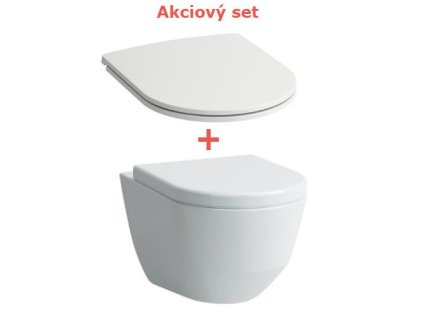 Akciový set Laufen Pro závesná wc misa 36x53 cm s Rimless a LCC + spomaľovacie sedátko s poklopom