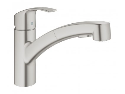 GROHE Eurosmart New Drezová batéria s výsuvnou dualnou sprchou supersteel 30305DC0 kupelnashop.sk