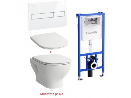 Laufen Lua Basic CW1 SET nádržka s tlačidlom + wc Rimless so sedadlom www.kupelnashop.sk