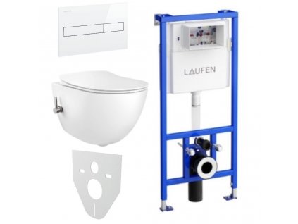 Laufen Creavit Remo SET Rimoff závesné WC so sedátkom + bidet s ovládaním + CW1 nádržka s tlačidlo + Izolácia www.kupelnashop.sk