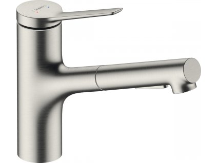 Hansgrohe Zenis M33 kuchynská drezová batéria s vyťahovacou sprškou nerez kupelnashop.sk