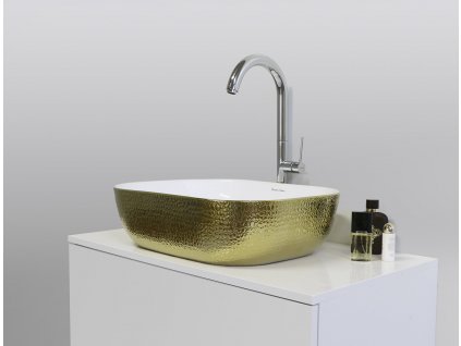 Aurus dizajnová umyvadlová misa v zlatom prevedení kupelnashop.sk