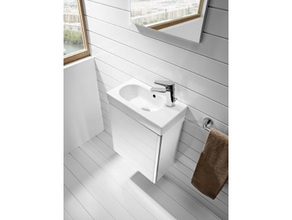 Roca Mini umývadlo so skrinkou 45x25cm biela A855873806 www.kupelnashop.sk