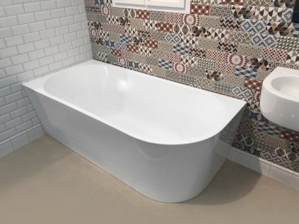 AquaLine Tibera voľne stojaca vaňa 170x80cm, ľavé prevedenie kupelnashop.sk