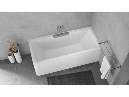 POLYSAN CASCATA R MONOLITH obdĺžniková vaňa 180x80x60cm, vodopád nerez 73836MR,100 www.kupelnashop.sk