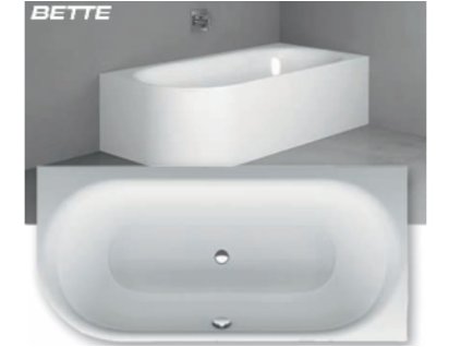 Bette BetteLux Oval IV Silhouette Vaňa do ľavého rohu 1750x800 mm, BetteGlaze Plus, biela 3425 000CERVS,PLUS www.kupelnashop.sk