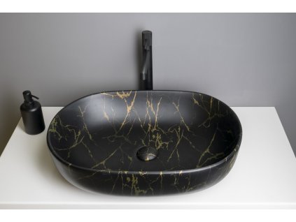 Keramicke umyvadlo farba čierna,zlatá kupelnashop.sk