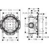 Hansgrohe ibox technicky nákres kupelnashop.sk