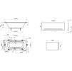 Ravak Canpanula II akrylátová vaňa 180x80cm technicky nákres kupelnashop.sk