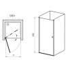 CHROME Sprchové dvere CSD1 90 s transparentným sklom s povrchovou úpravou, jednodielne Ravak kupelnashop (2)