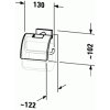 Duravit KARREE 0099551000 držiak toaletného papiera kupelnashop.sk
