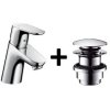 Hansgrohe Focus 70 umývadlová batéria + push-open sada 31604000 kupelnashop.sk