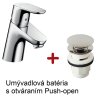 Hansgrohe Focus 70 - umývadlová batéria + push-open sada 31604000