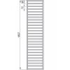 Zehnder Subway - biely radiátor 183,7 x 60 cm, 898 W
