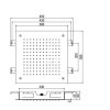 Alpi Idroterapia - hlavová sprcha stropná priemer 38 x 38cm SF096A