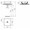 Ideal Standard Connect Air - umývadlová misa na dosku 40 x 40 cm
