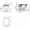 Ideal Standard Connect Air - závesné Rimless WC s hlbokým splachovaním 36 x 54 cm